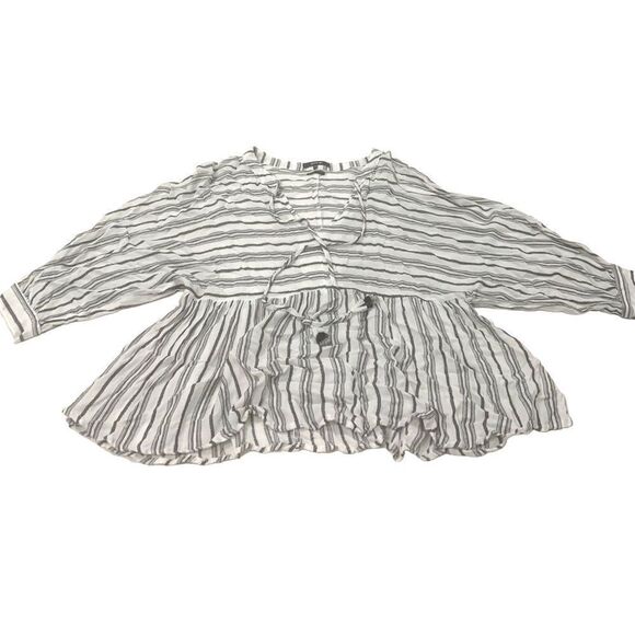 Striped Peasant Blouse - Picture 1 of 7
